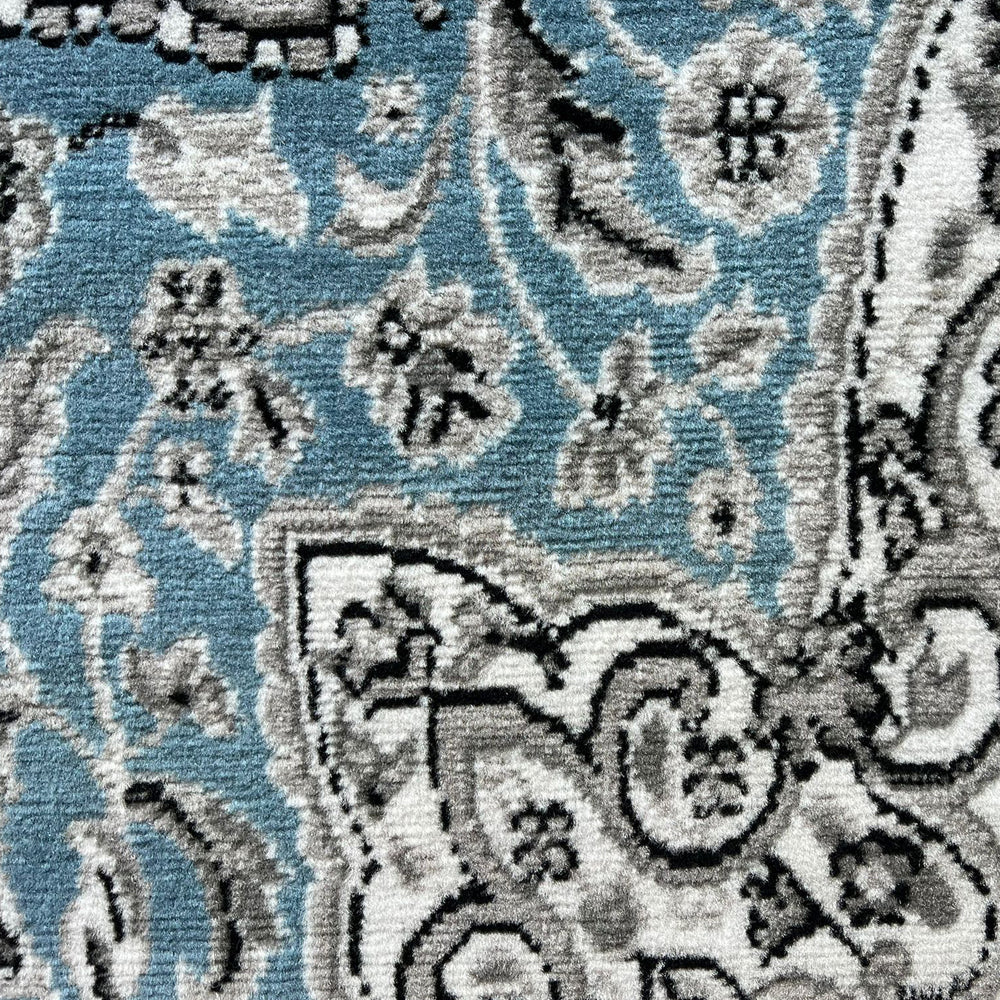 Budget Rugs 2567 Blue square Rug Saray Rugs