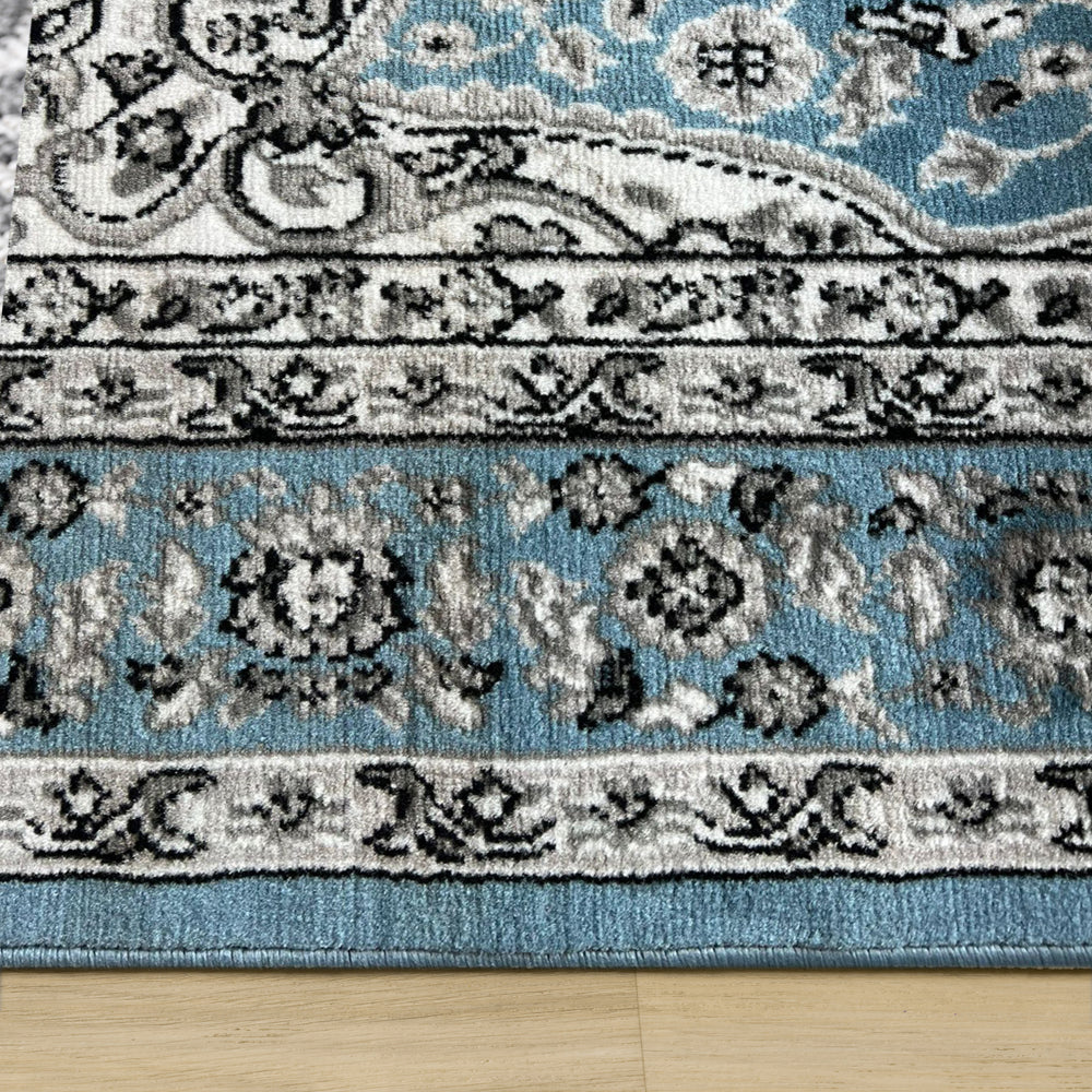 Budget Rugs 2567 Blue square Rug Saray Rugs