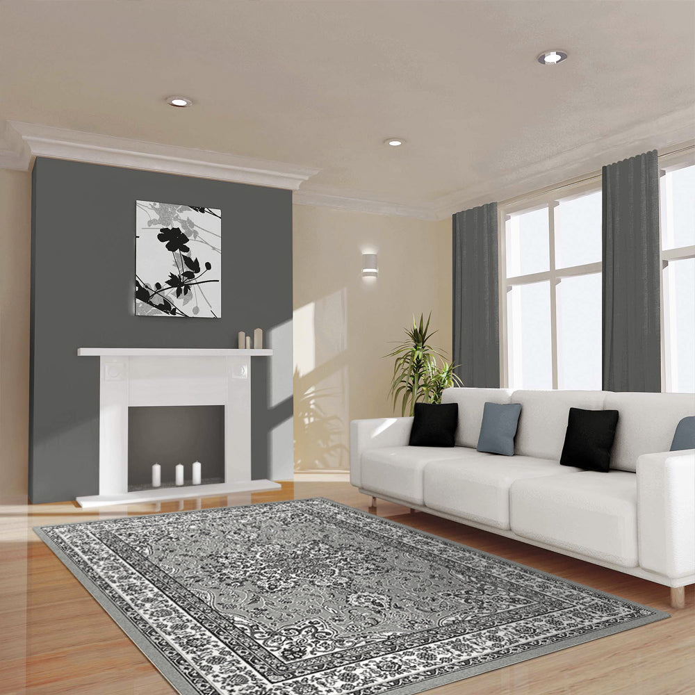 Budget Rugs 2567 grey square Rug Saray Rugs