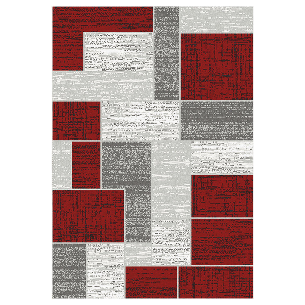 Budget Rugs 448 Red square Rug