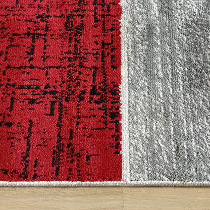 Budget Rugs 448 Red square Rug