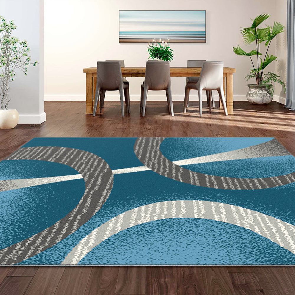 Budget Rugs 5197 Blue square Rug Saray Rugs