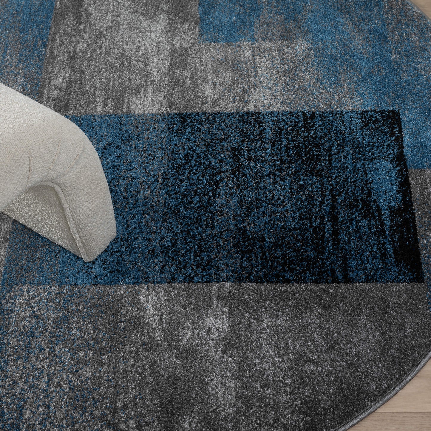 Slate 766 Blue Round Rug Saray Rugs