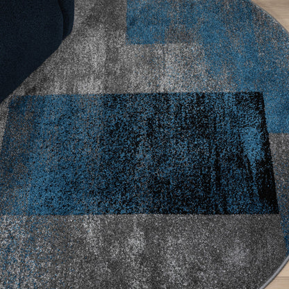 Slate 766 Blue Round Rug Saray Rugs