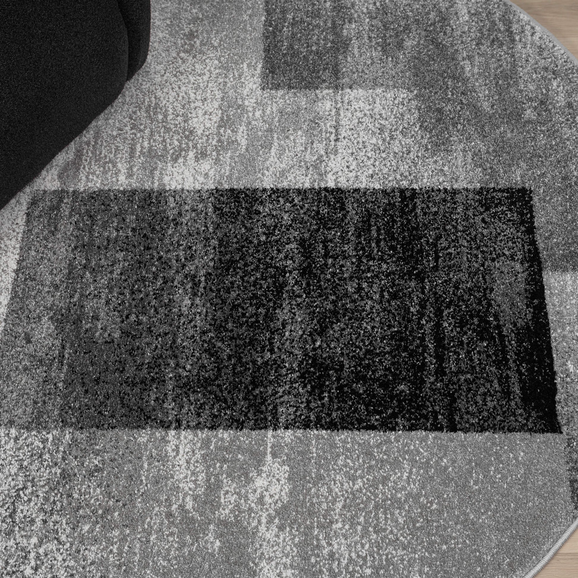 Slate 766 Grey Round Rug Saray Rugs