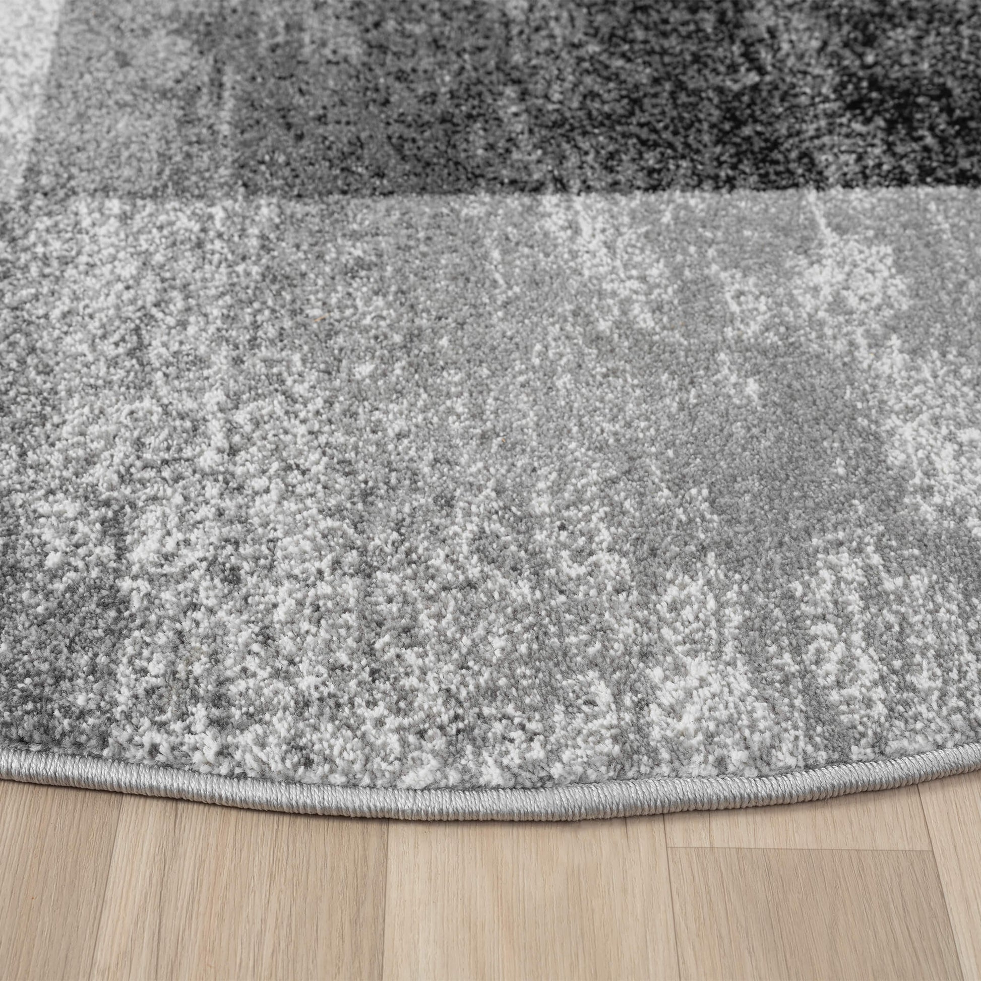 Slate 766 Grey Round Rug Saray Rugs