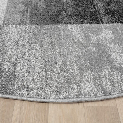 Slate 766 Grey Round Rug Saray Rugs