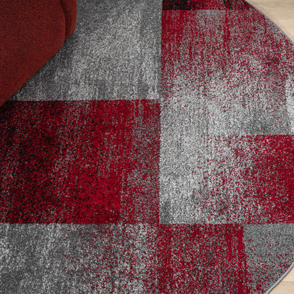 Slate 766 Red Round Rug Saray Rugs