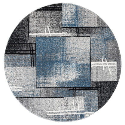 Slate 768 Blue Round Rug Saray Rugs
