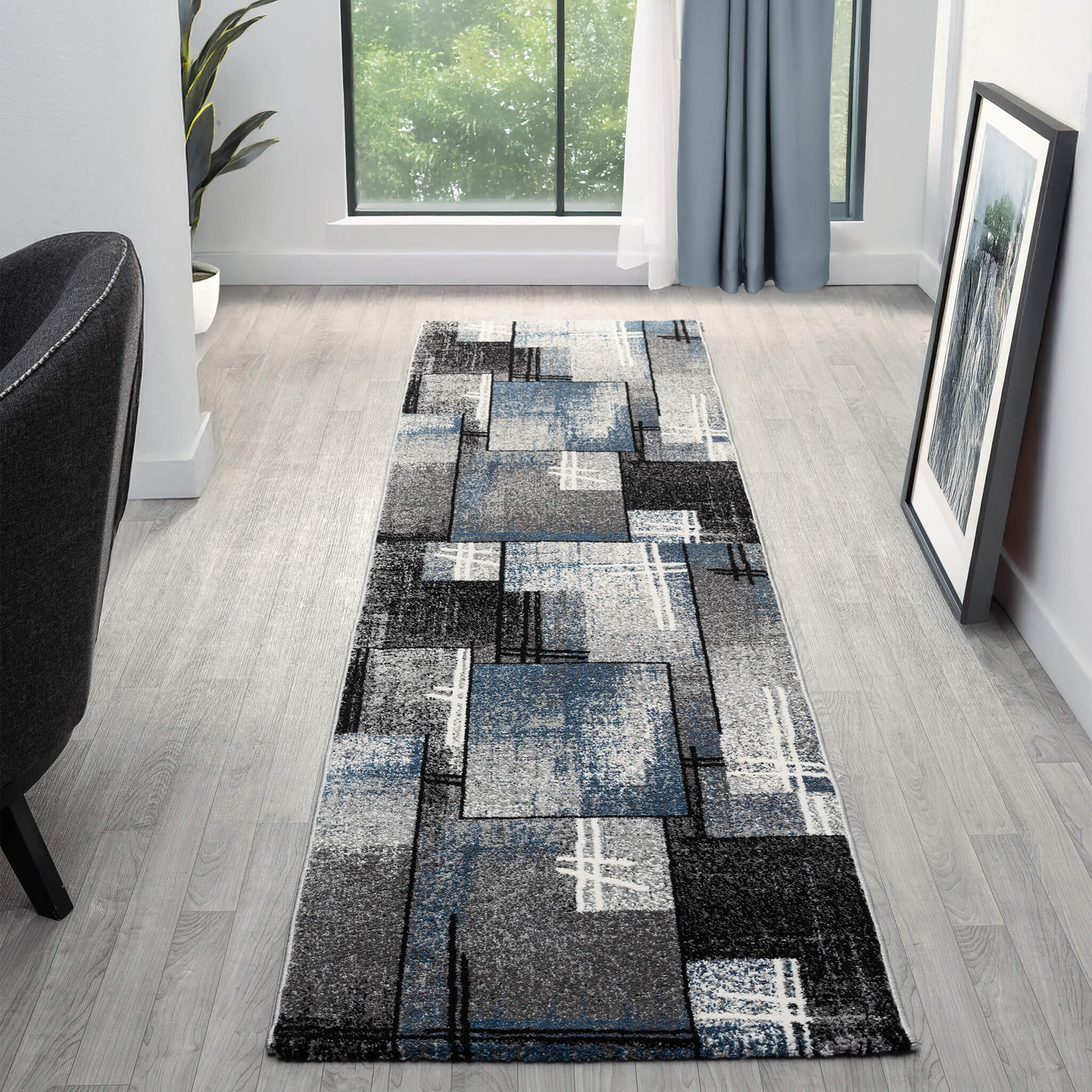 Slate 768 Blue Runner Saray Rugs