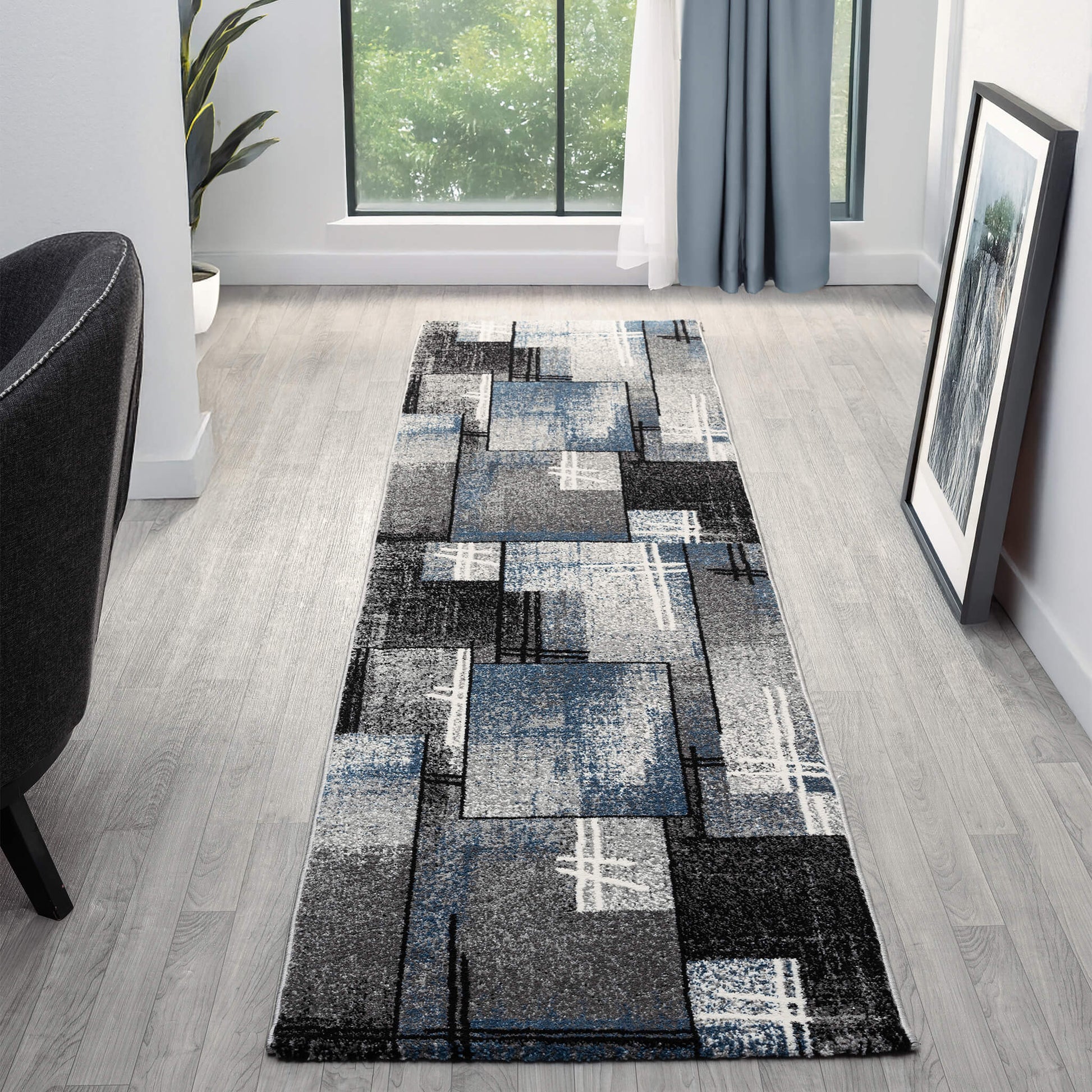 Slate 768 Blue Runner Saray Rugs