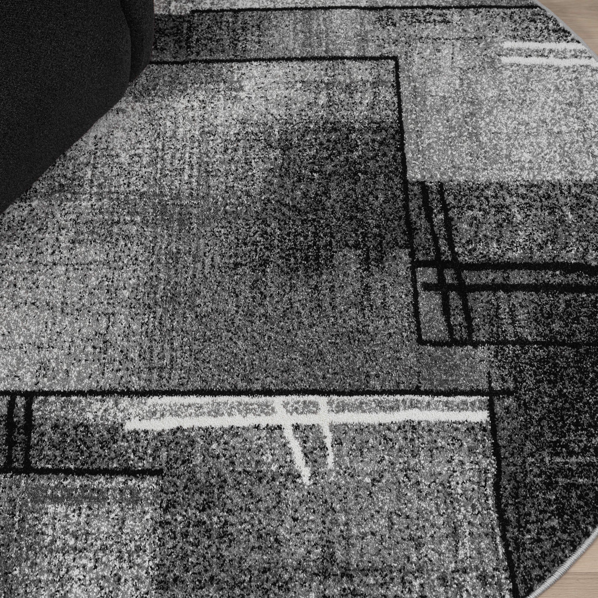 Slate 768 Grey Round Rug Saray Rugs