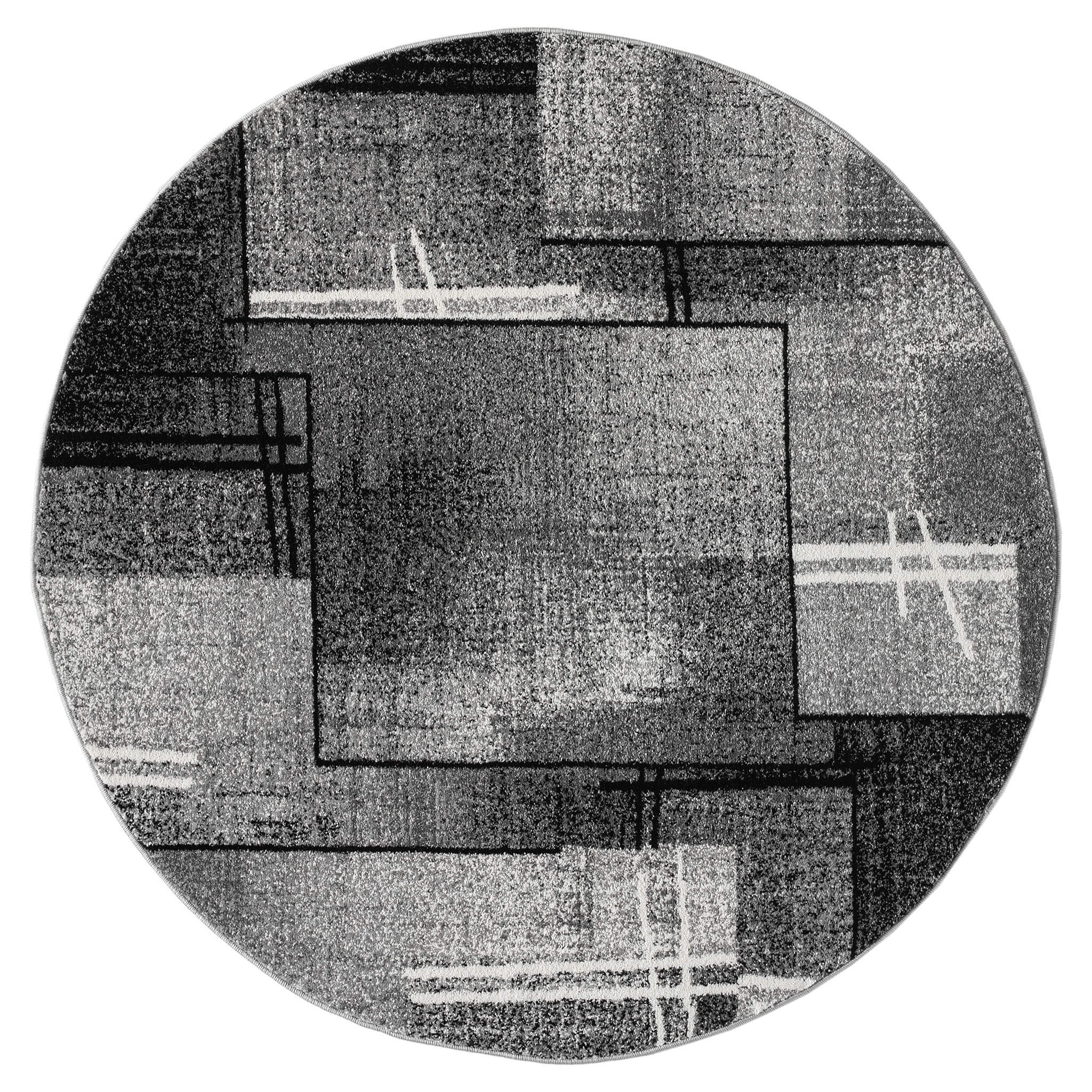 Slate 768 Grey Round Rug Saray Rugs