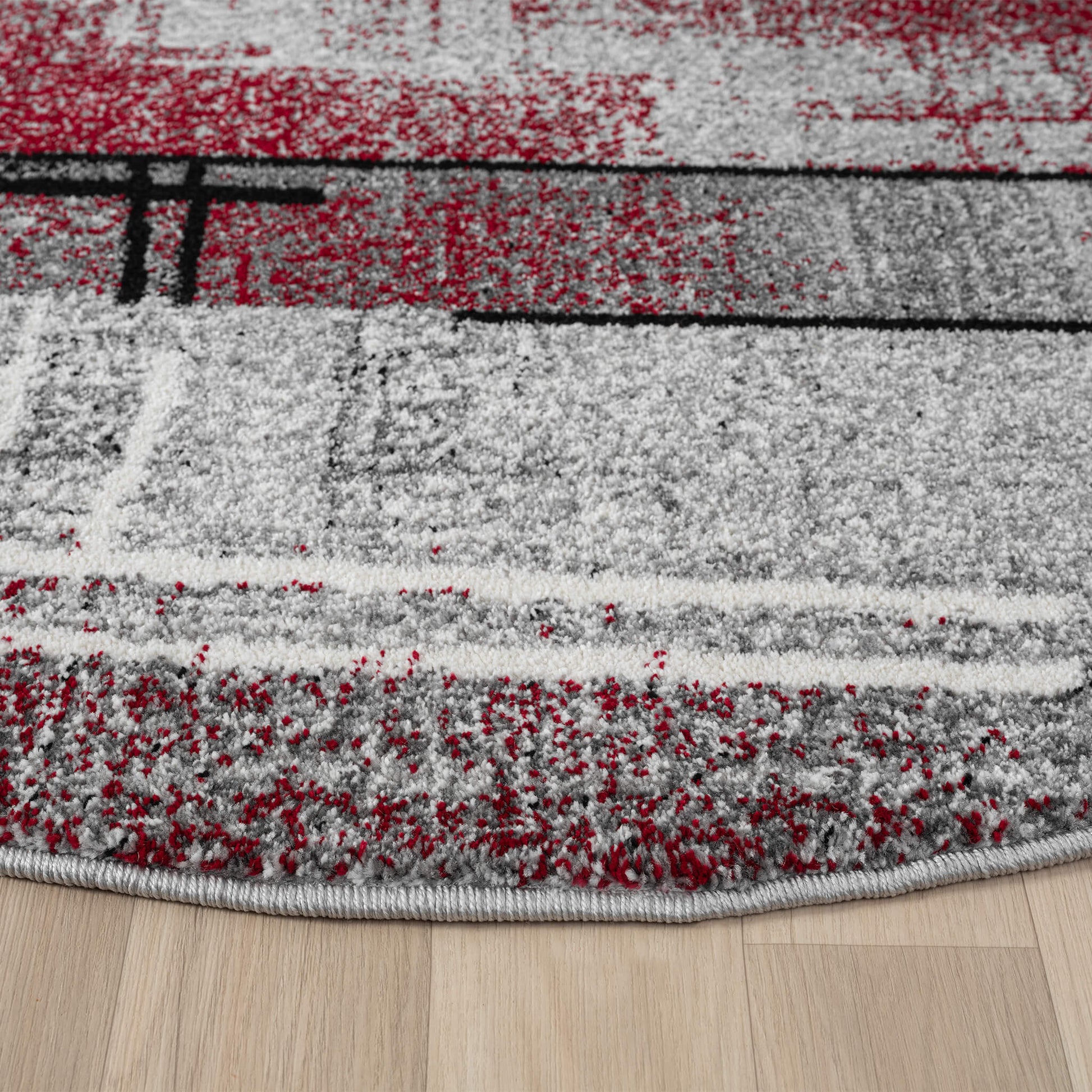 Slate 768 Red Round Rug Saray Rugs