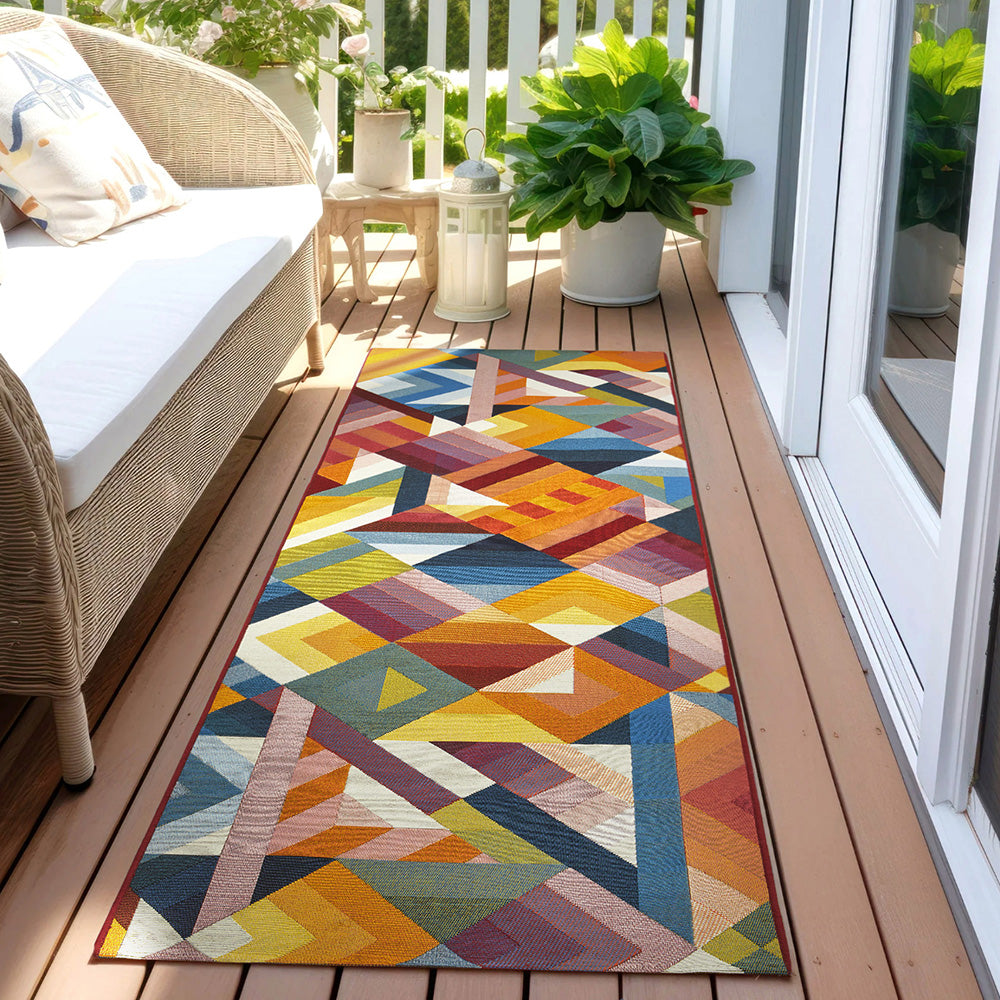 Verona Geo Multi Runner Rug Rug Culture