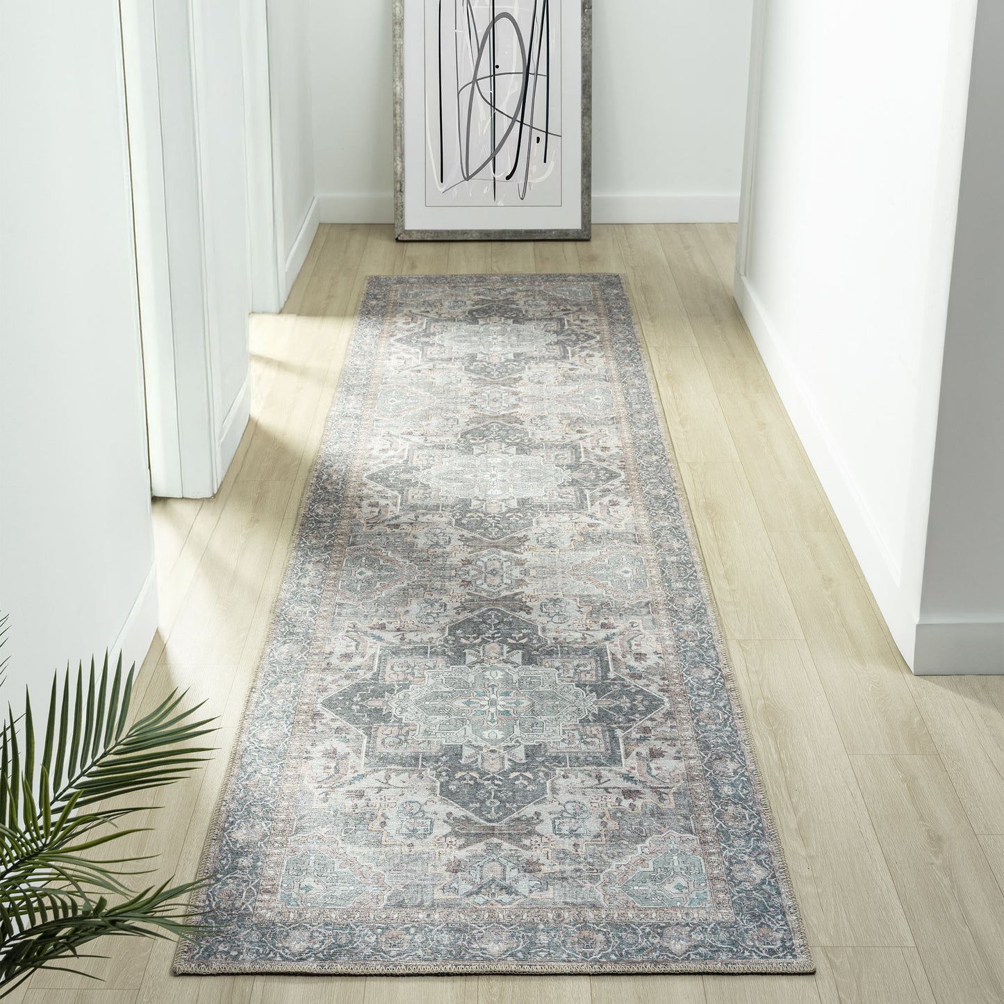 Vintage 743 Slate Hallway Runner Saray Rugs