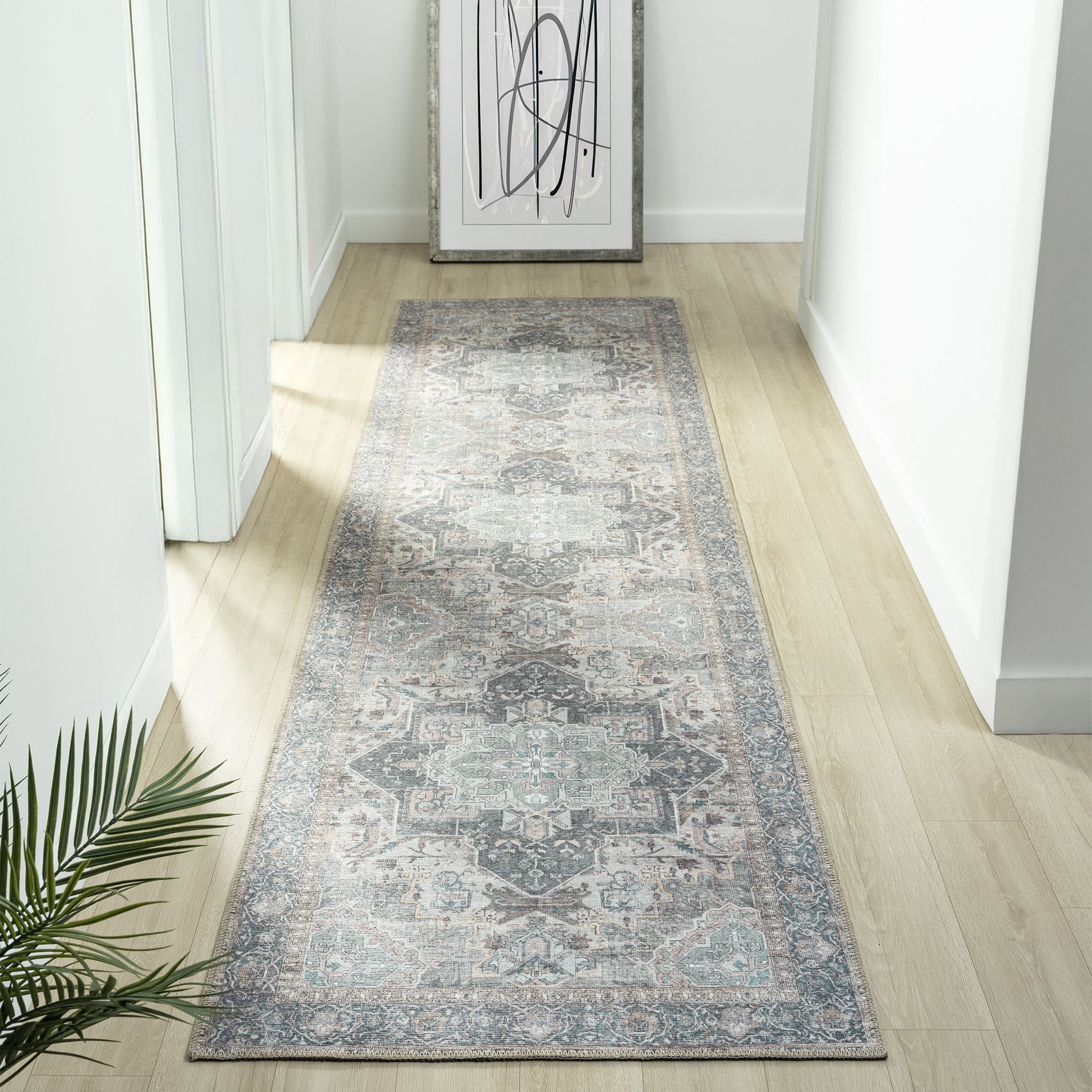 Vintage 743 Slate Hallway Runner Saray Rugs