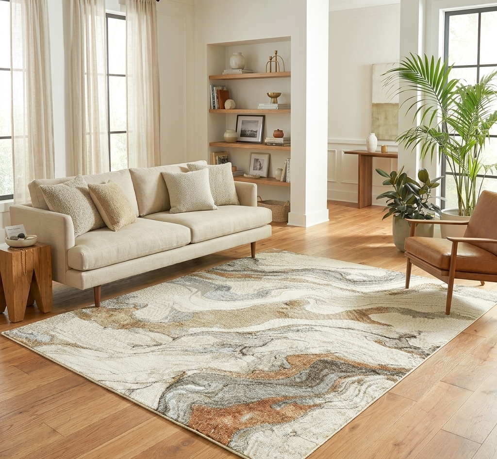 Aura Marble Adell Natural Rug