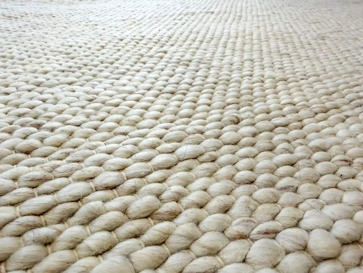 Essence Minimal Wool Weave Beige Rug The Rug Co
