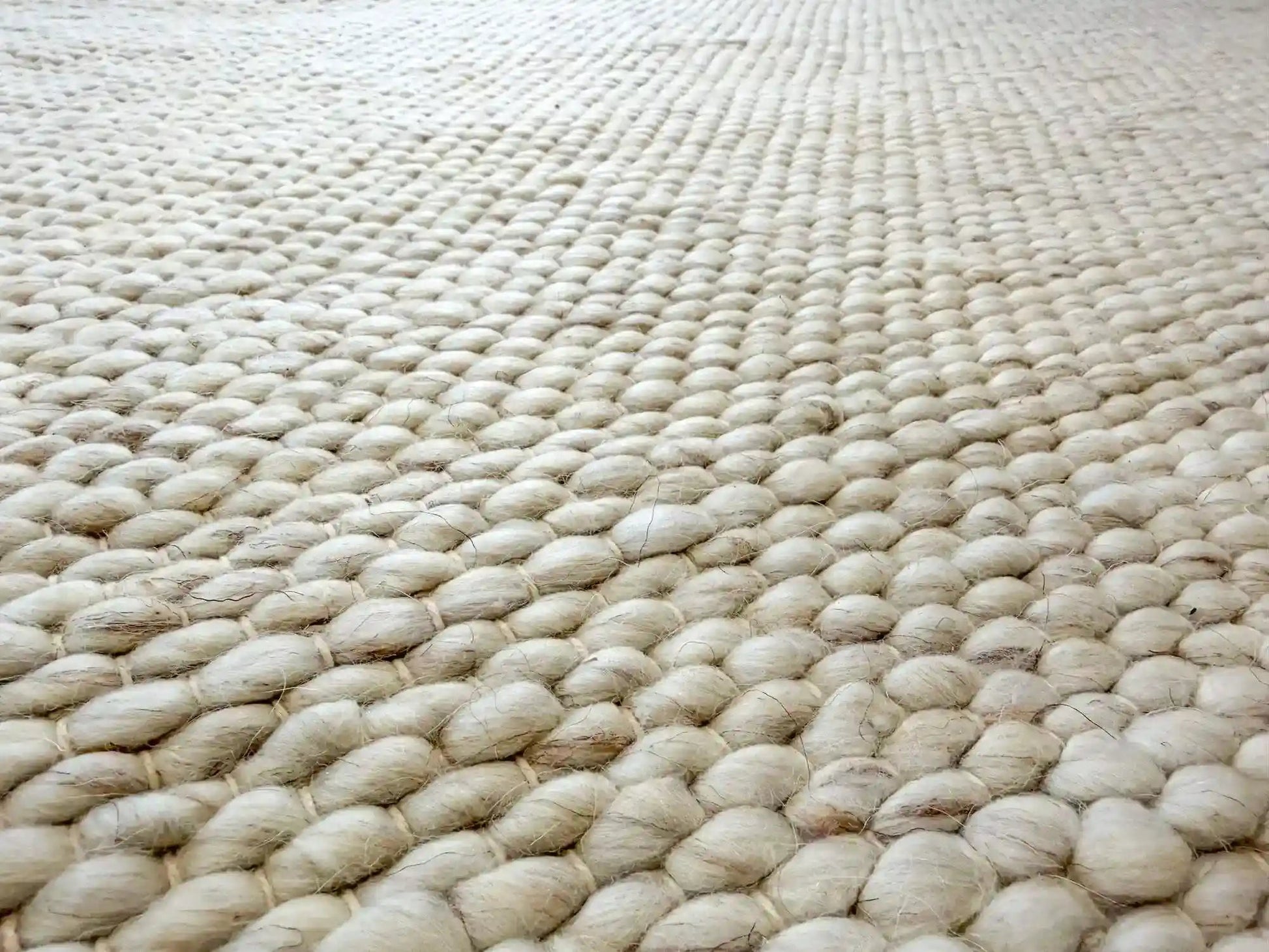Essence Minimal Wool Weave Beige Rug The Rug Co