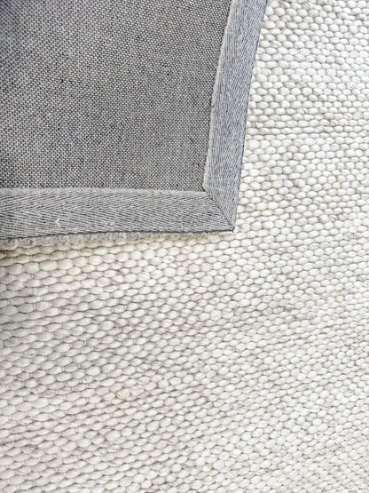 Essence Minimal Wool Weave Beige Rug The Rug Co