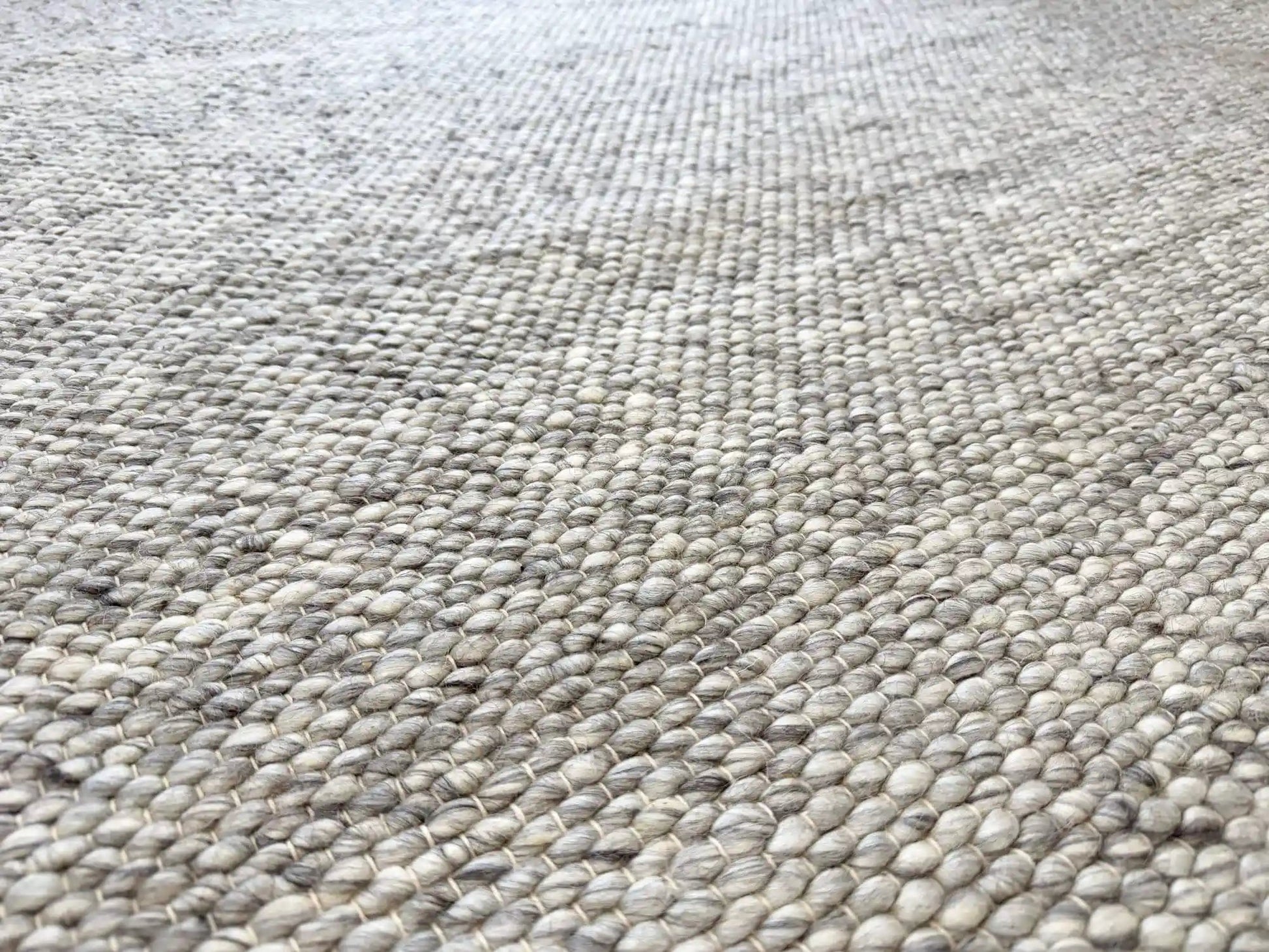 Essence Minimal Wool Weave Grey Rug The Rug Co