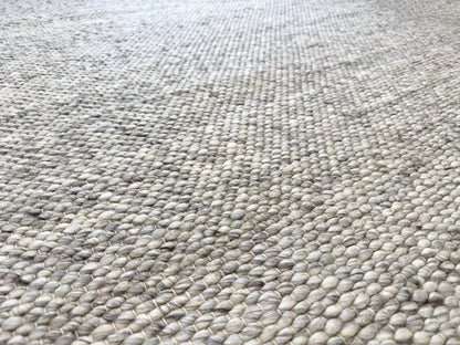 Essence Minimal Wool Weave Grey Rug The Rug Co