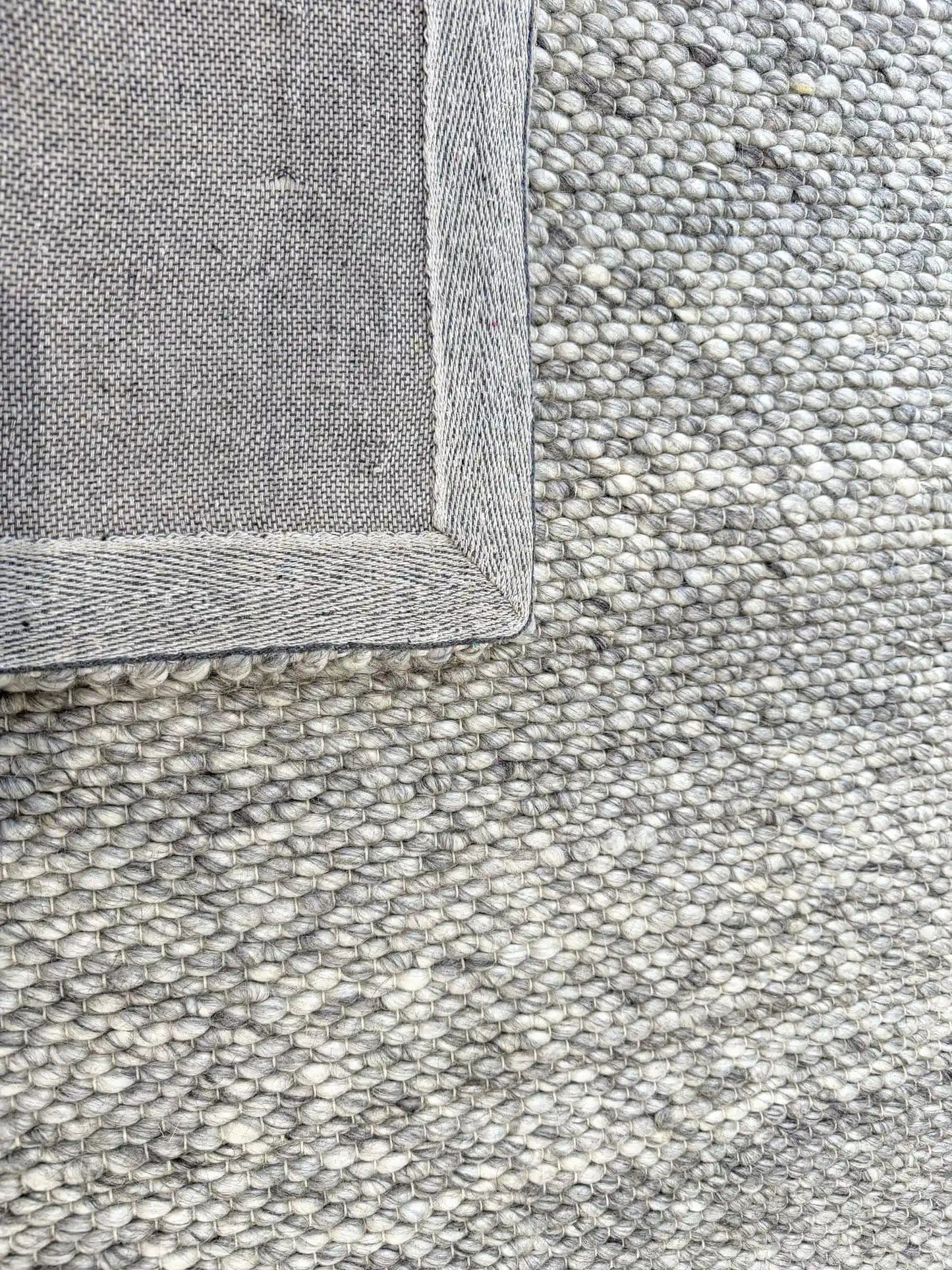 Essence Minimal Wool Weave Grey Rug The Rug Co