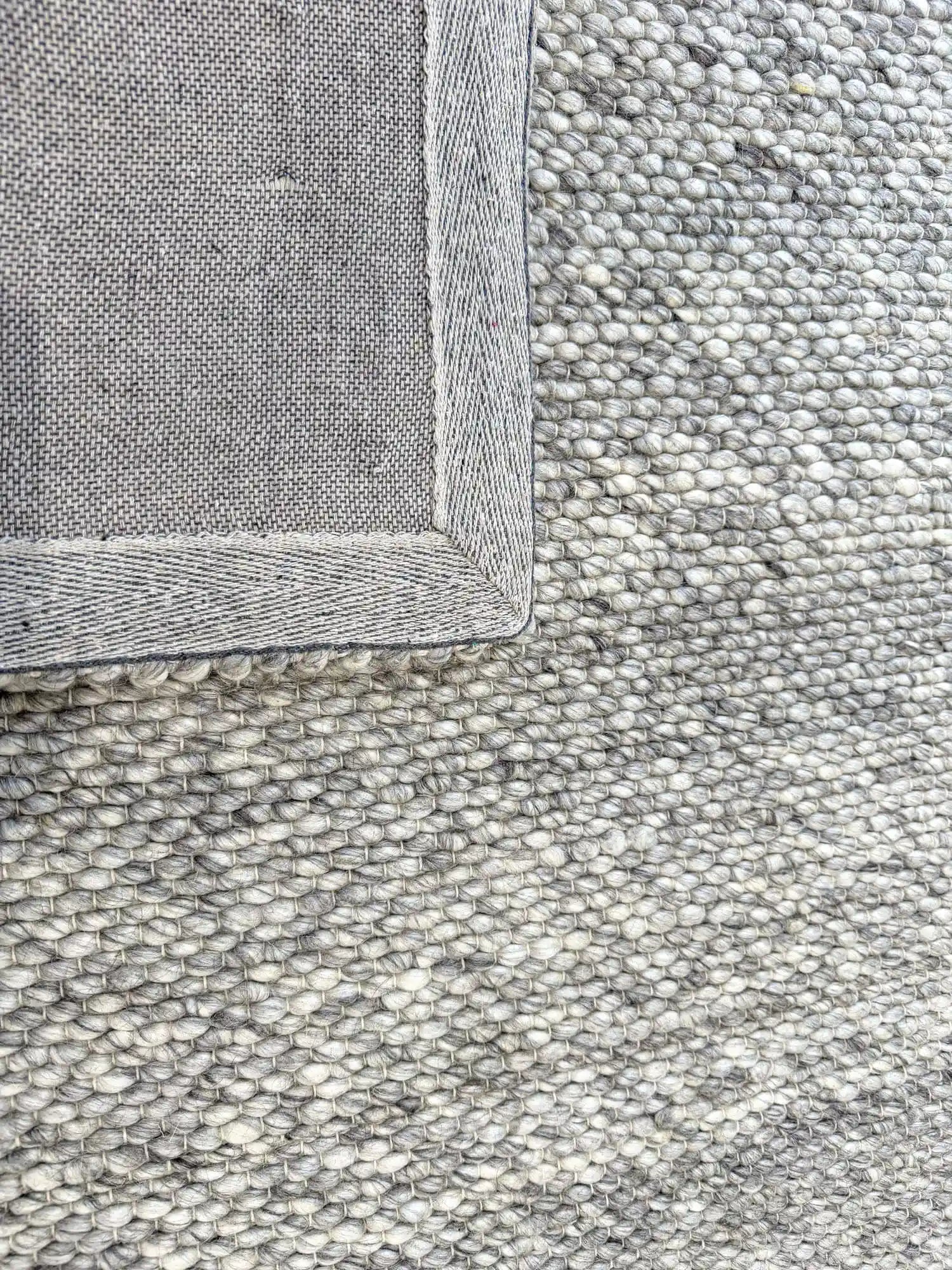 Essence Minimal Wool Weave Grey Rug The Rug Co
