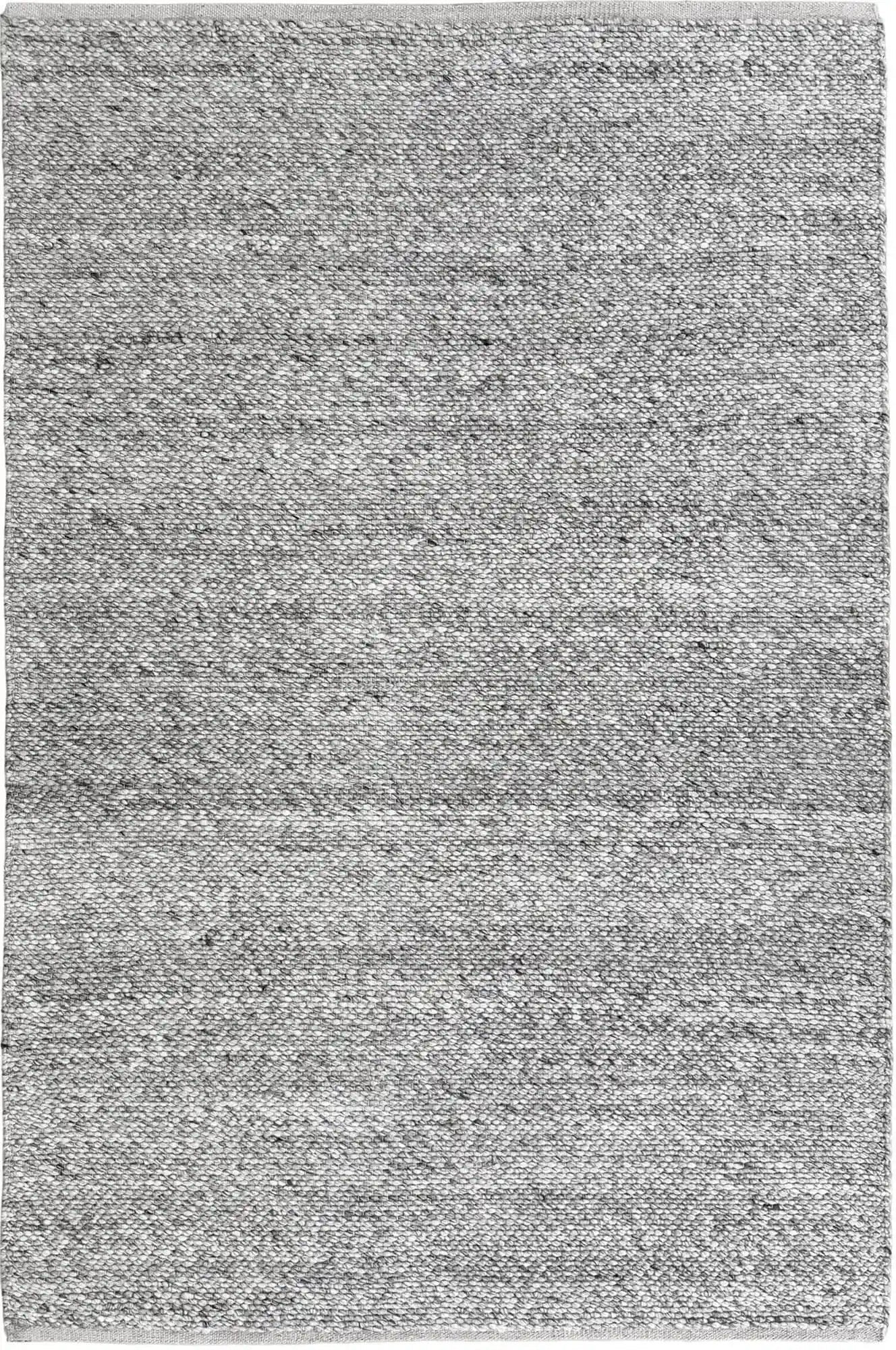 Essence Minimal Wool Weave Grey Rug The Rug Co