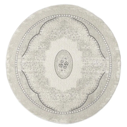 AMOR 4002 GREY ROUND RUG Saray Rugs