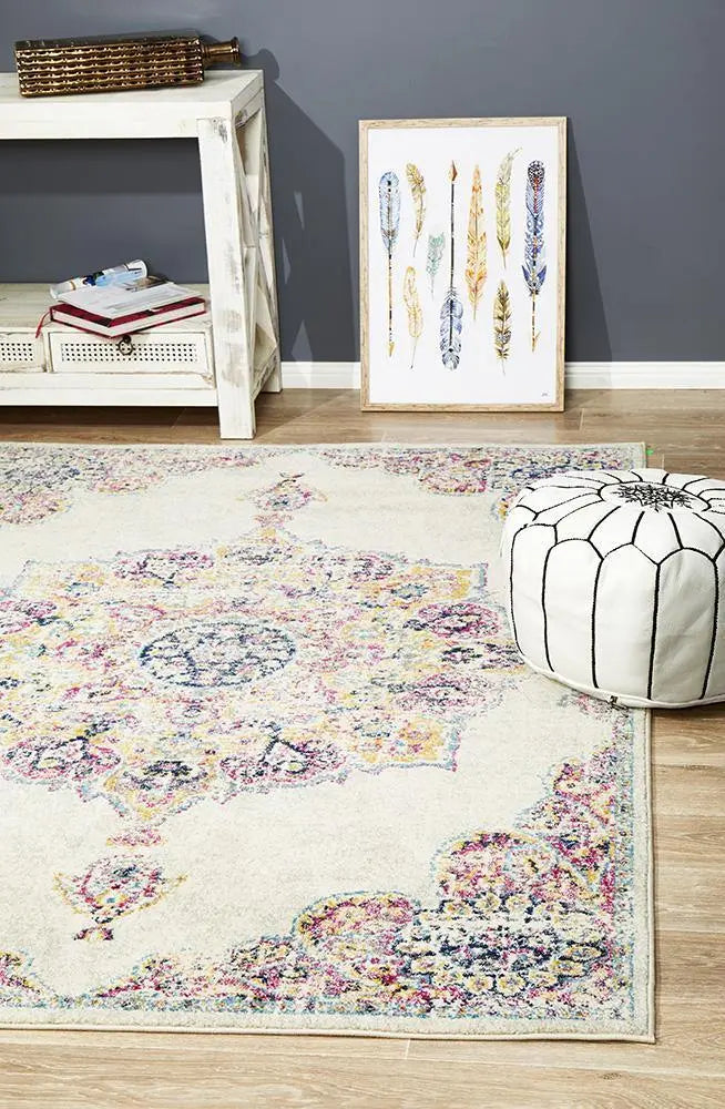 Admire 864 Bone Rug, Bohemian Designer Rugs Sydney, 100% Polypropylene, Power loomed Rugs Unitex