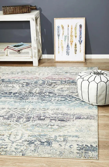 Admire 865 BLUE Rug, 100% Polypropylene, Power loomed Rugs, Made in Turkey Unitex