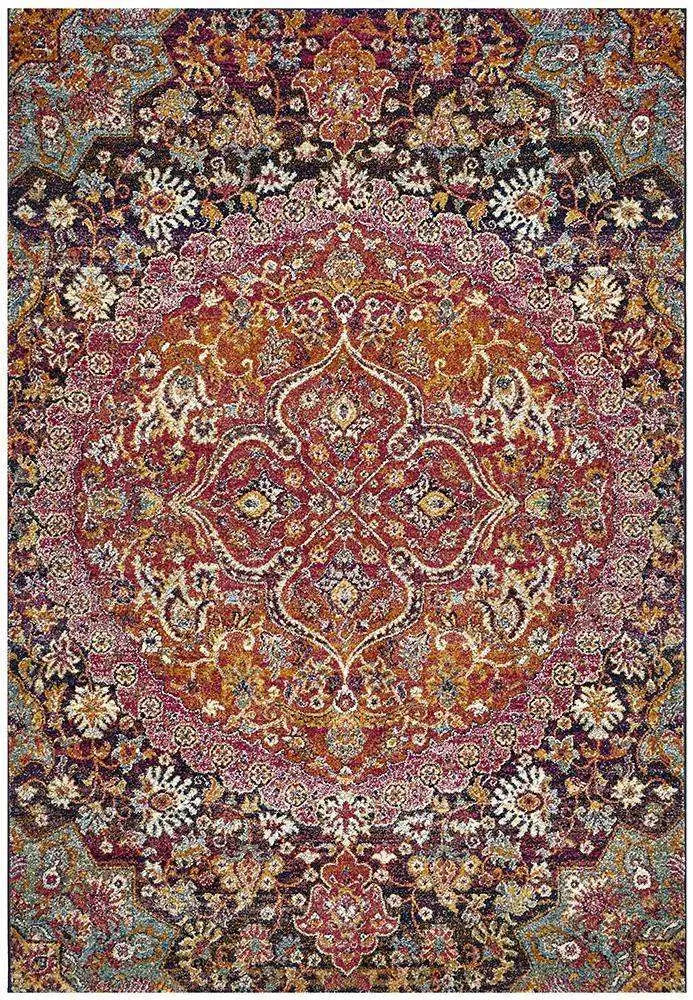 Admire 867 MULT Round Rug, Bohemian design trend Rugs, Power loomed, 100% Polypropylene Unitex