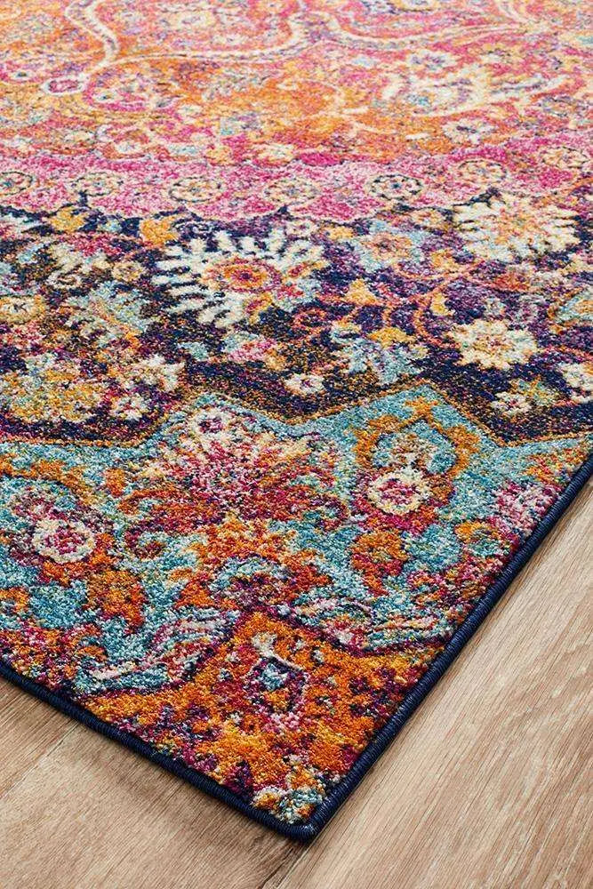 Admire 867 MULT Round Rug, Bohemian design trend Rugs, Power loomed, 100% Polypropylene Unitex