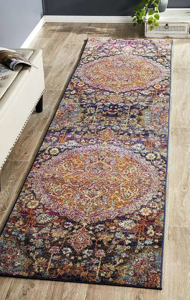 Admire 867 MULT Round Rug, Bohemian design trend Rugs, Power loomed, 100% Polypropylene Unitex