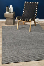 Afroza 320 Black Wool and Viscose Rug, 100% wool Rugs, Hand woven rugs Unitex
