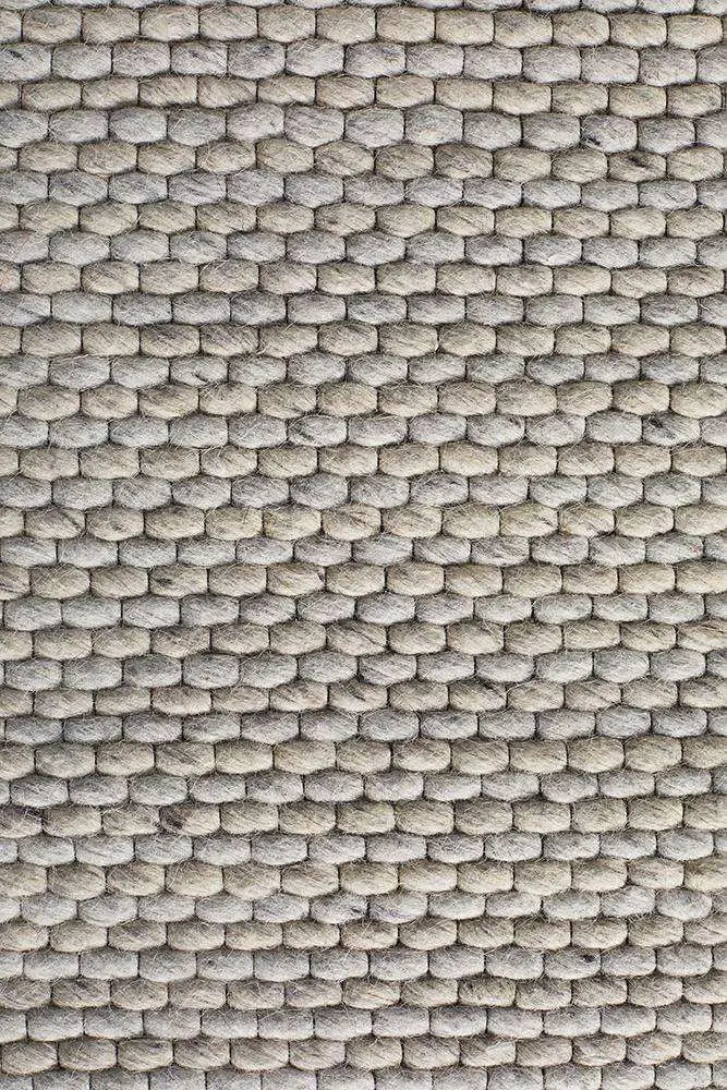 Afroza 320 Grey Wool and Viscose Rug Unitex