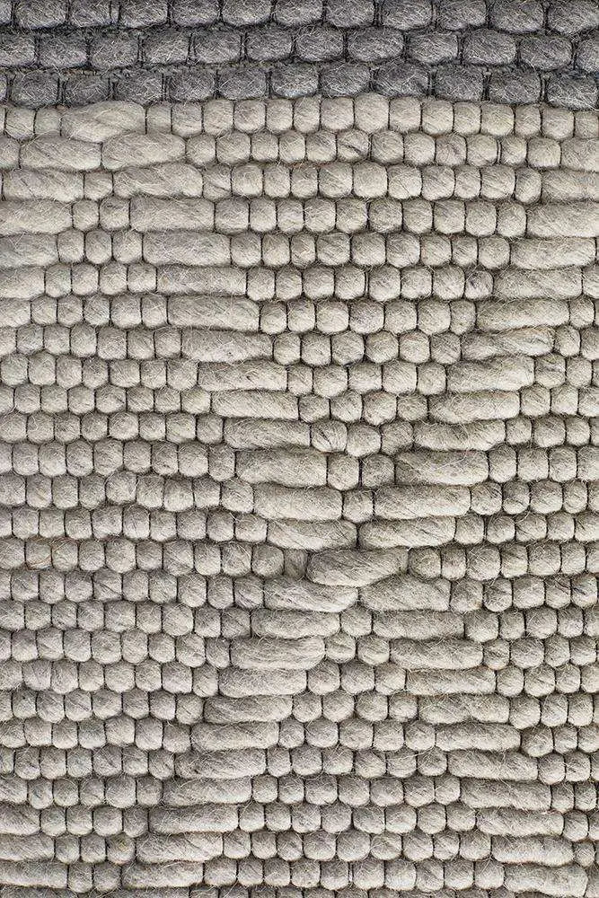 Afroza 324 Silver Wool and Viscose Rug Unitex