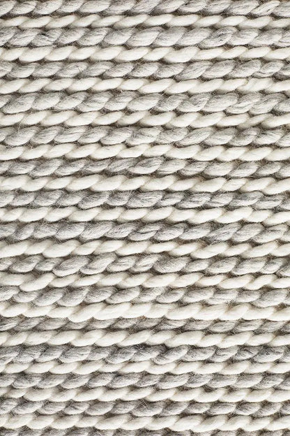 Afroza 327 White Wool and Viscose Rug Unitex