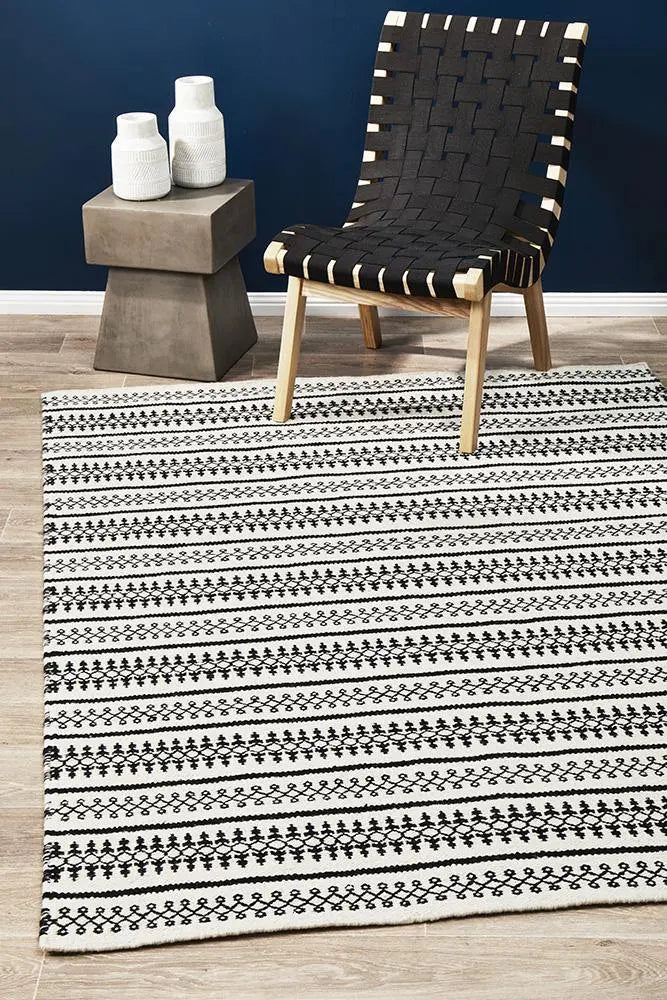 Afroza 328 White Wool  Rug Unitex
