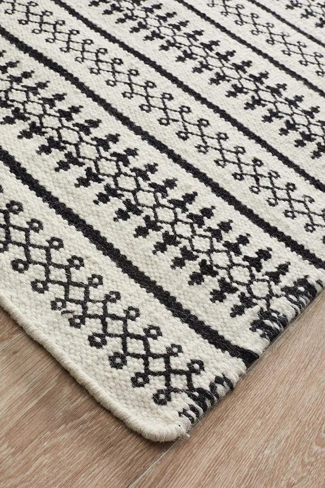 Afroza 328 White Wool  Rug Unitex