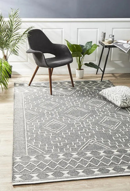 Amber 802 Grey Wool Rug, 100 % Wool Rugs, HAND LOOMED Rugs Unitex
