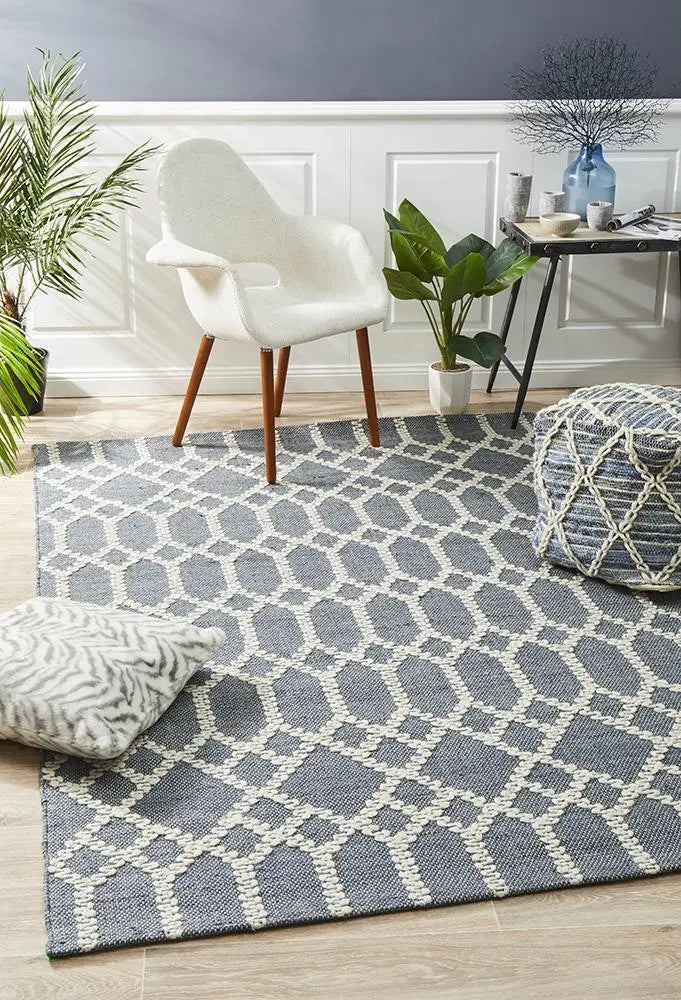 Amber 805 Blue Natural Rug Unitex