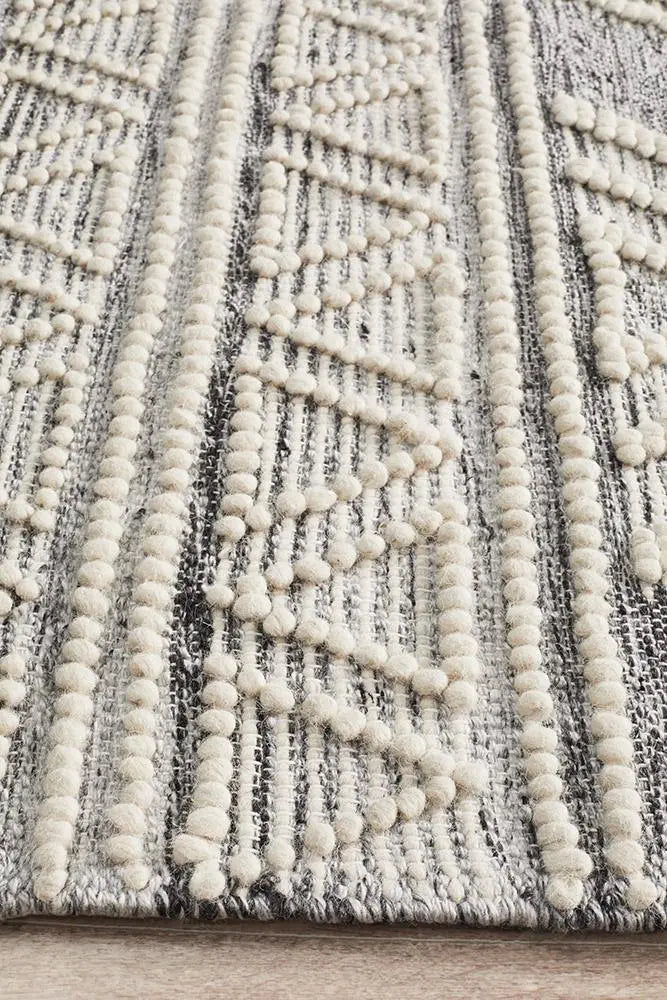 Amber 806 SILVER WOOL RUG Unitex