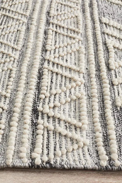 Amber 806 SILVER WOOL RUG Unitex