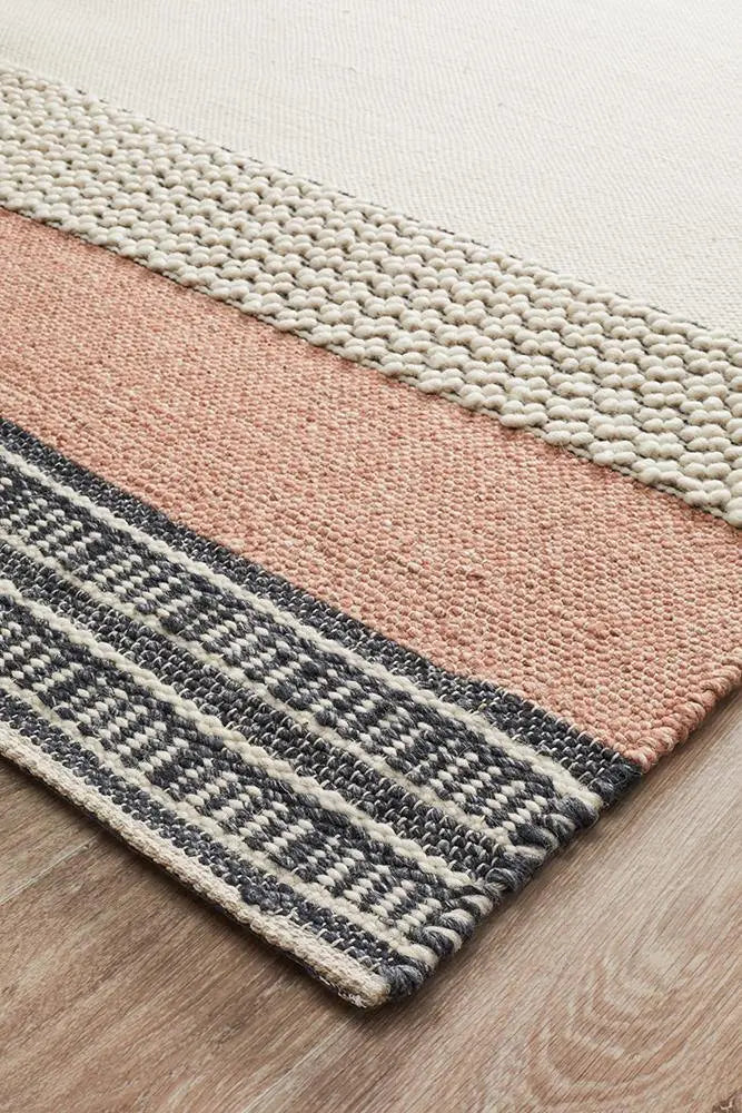Amber 809 Peach Natural Rug, Modern Rugs, HAND LOOMED Rugs Unitex