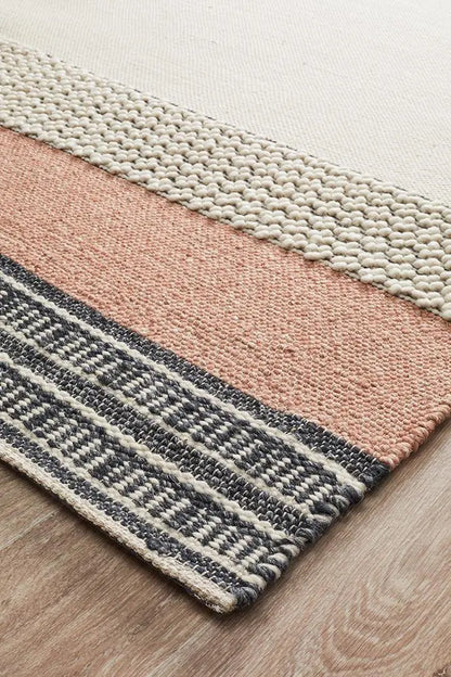 Amber 809 Peach Natural Rug, Modern Rugs, HAND LOOMED Rugs Unitex