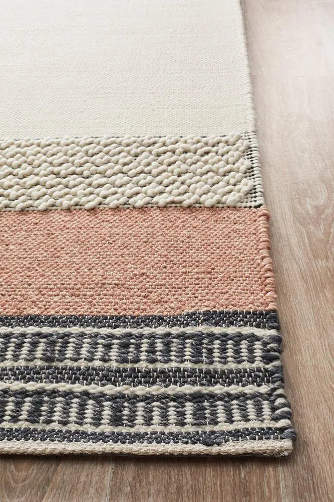 Amber 809 Peach Natural Rug, Modern Rugs, HAND LOOMED Rugs Unitex
