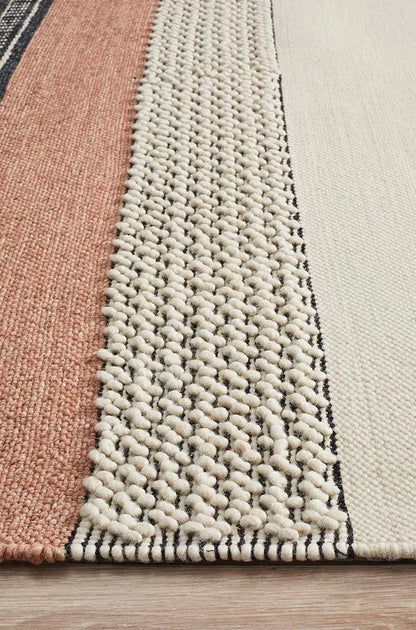 Amber 809 Peach Natural Rug, Modern Rugs, HAND LOOMED Rugs Unitex